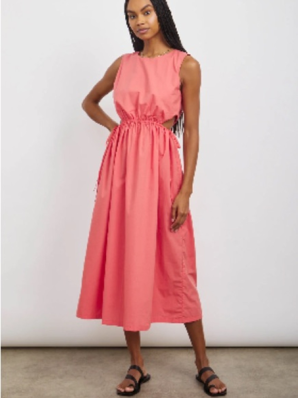 Rails Coral Cutout Midi Dress